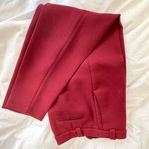 Sandro Tailored Pants in deep Burgundy Red